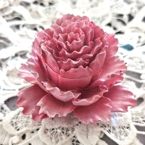 Vintage Flower Bud Jewelry Trinket Box